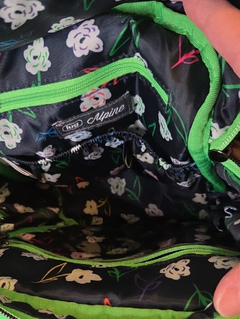 lug Quilted Crossbody Bag and Pouch Set in Lime Green - Picture 11 of 11